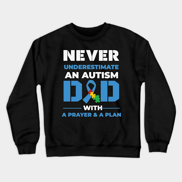 Autism Dad Autism Awareness Gift for Birthday, Mother's Day, Thanksgiving, Christmas Crewneck Sweatshirt by skstring